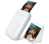 CLICKSELL-Pearl K100 2X3'' Mini Imprimante Photo Portable, Avec 5 Zink Papiers Adhésifs, Bluetooth 5.0, Compatible Avec Ios/Android, Petite Imprimante Photo Pour Iphone - Blanc