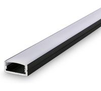 Clicksell-Pimp Your Stripe Profilés En Aluminium Pour Bande Led, Diffuseur, Autocollant, Sans Perçage, Accessoires Bandes Led, Bande Lumineuse, Gaming, 1 Mètre, Noir Et Blanc