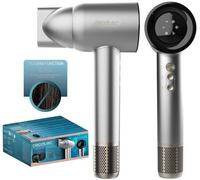 CLICKSELL-Seche Cheveux Ionicare Rockstar Nano Iontech Aluminum. Sèche Cheveux Pliable,2400W, Offrant Séchage Rapide, Brillance, Et Réduction Des Frisottis. Design Compact Avec Filtre Facile À Nettoye