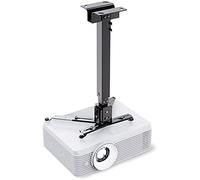 CLICKSELL-Universel Support De Plafond Pour Projecteur Avec Perche D'Extension Réglable De 43-65Cm, Charge Max De 30Kg, Inclinable À ±30°, Acier Épaissi, Pour Projecteur Benq, Epson, Optoma Et Dr.J.