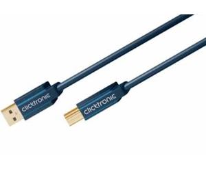 ClickTronic 1.8m USB3.0 A - B m/m câble USB USB 3.2 Gen 1 (3.1 Gen 1) 1,8 m USB A USB B Bleu