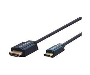 ClickTronic 44928 câble vidéo et adaptateur 1 m USB Type-C HDMI Type A (Standard) Noir