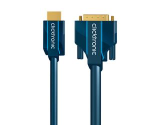 ClickTronic 7.5m HDMI/DVI Adapter 7,5 m DVI-D Bleu