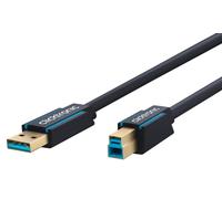 ClickTronic 3m USB3.0 A - B m/m câble USB USB 3.2 Gen 1 (3.1 Gen 1) USB A USB B Bleu