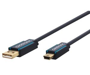 Clicktronic 70127 Casual Type B Câble Adaptateur Mini USB 2.0, 1.8m Longueur