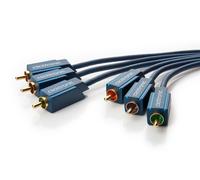 clicktronic Câble composante YUV 3m bleu foncé (boîte pliante de 1)