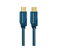 ClickTronic Câble d'antenne 3m Coax M vers Coax FM Connecteurs plaqués Or Bleu - Réf. 70402