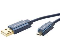 Clicktronic Câble Micro USB - 3 m - Bleu