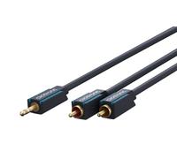 CLICK 70465 - Câble adaptateur, 3,5 mm jack mâle vers 2x RCA, 1 m
