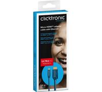 Clicktronic Casual Micro Câble adaptateur HDMI avec Ethernet - longueur : 2,00 m