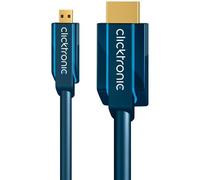 CLICKTRONIC CAVO ADATTATORE MICRO-HDMI¿ CON ETHERNET (HDMI A/ D) 2 M