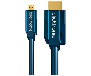 CLICKTRONIC CAVO ADATTATORE MICRO-HDMI¿ CON ETHERNET (HDMI A/ D) 2 M