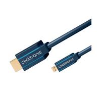CLICKTRONIC CAVO ADATTATORE MICRO-HDMI¿ CON ETHERNET (HDMI A/ D) 2 M