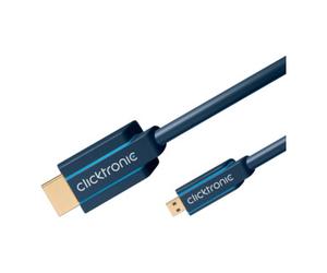 clicktronic Clicktronic Câble adaptateur Micro-HDMI 2m, avec Ethernet 70328 Quantité:1