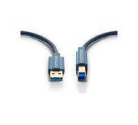 clicktronic USB 3.0 câble de raccordement [1x USB 3.0 prise mâle A - 1x USB 3.0 prise mâle B] 0.50 m bleue ore Steckko