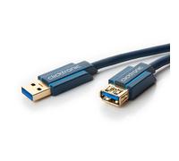 clicktronic USB 3.0 câble d'extension [1x USB 3.0 prise mâle A - 1x USB 3.0 femelle A] 3 m bleue ore Steckko