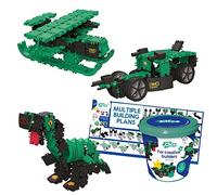 Clics Dino World pour Les Enfants à partir de 3 Ans, Jouets éducatifs créatifs dans Un Ensemble de 151 pièces,Blocs de Construction pour Filles et garçons, Jouets Montessori STEM, Jouets durables
