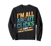 Clics et Fleurs Frais Photographie Nature Amoureux des Plantes Sweatshirt