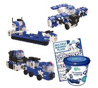 Clics Police Editon - pour Enfants à partir de 3 Ans Jouets éducatifs créatifs dans Un Ensemble de 135 pièces Blocs de Construction pour Filles et garçons Jouets Montessori STEM Jouets durables