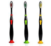 Clienis® Brosse à dents avec ventouse pour enfants de 9 à 12 ans | Set de brosses à dents extra douces | KAI Plus | Care Baby Toothbrush (écolier)