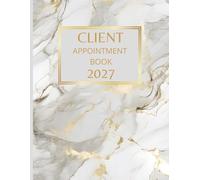 Client Appointment Book 2027 And Diary: Dated Planner 7am-8.45pm, 15 Minute Appointment Slots, Goals, Reminders, To Do Lists: Beautiful White Marble ... A4, Contact Lists, Gift For Special Occasions
