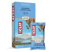 CLIF BAR | Barre Énergétique, Barre de Protéine | Blueberry Almond Crisp | Barre Protéinée Végétale pour la Course à Pied, l'Entraînement au Marathon, le Cyclisme et les Sports d'Endurance | 12 x 68 g