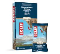 CLIF BAR | Barre Énergétique - Barre de Protéine | Peanut Butter Banana Dark Chocolate | Protéines Végétales | 12 x 68 g