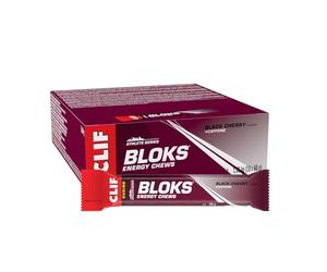 CLIF BLOKS Gommes Énergétiques | Black Cherry + Caféine | À base de plantes | Source d’énergie rapide | Cyclisme/Courir | Collation d'entraînement | 18 x 60 g