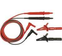 Cliff CIH29890 Set de cordons de mesure de sécurité mâle 4 mm pointe de test 1.50 m rouge, noir 1 pc(s)