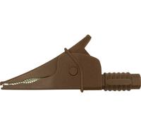 Cliff Croc Clip Pince crocodile de sécurité enfichable 4 mm CAT III 1000 V marron