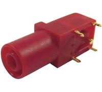 Cliff FCR7350R Douille de sécurité femelle, coudé Ø de la broche: 4 mm rouge 1 pc(s)