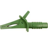 Cliff FCR7942 Pince crocodile de sécurité enfichable 4 mm CAT II 1000 V, CAT III 600 V vert