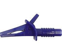 Cliff FCR7943 Pince crocodile de sécurité enfichable 4 mm CAT II 1000 V, CAT III 600 V bleu