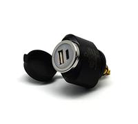 Cliff Top Adaptateur DIN vers USB 6A 36W PD USB-C et QC 3.0 - Prise USB Moto Compatible BMW Triumph Tiger avec Connecteur Hella 12V