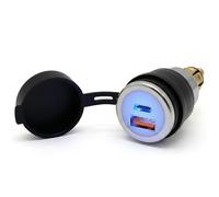 Cliff Top Chargeur USB 28 W USB-C et QC 3.0 DIN pour Moto