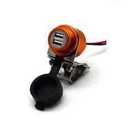 Cliff-Top Chargeur Usb De Moto D'aluminium De 4.6 Ampères Pour Gps, Sat Nav Et Smartphone Etc ... (Golden)