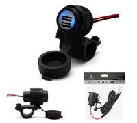 Cliff Top Chargeur USB Moto Étanche Double Port 3,3A 16,5W - Prise USB Moto 12V Robuste pour Guidons 22 mm et 25,4 mm, Chargeur Téléphone Moto et Chargeur Batterie Moto