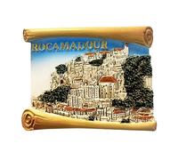Cliff Town Rocamadour France Aimant de réfrigérateur 3D souvenir de voyage Décoration de réfrigérateur Autocollant magnétique Collection Craft