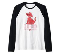 Clifford The Big Red Dog Pink Text with Bow Illustrated Book Manche Raglan