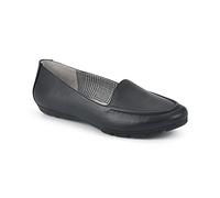 Cliffs by White Mountain Women's Gracefully Pointed-Toe Flat, Black/Smooth, 7.5 M