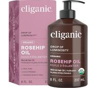 Cliganic Huile de graines de cynorrhodon bio pour le visage, 100 % pure | Naturelle pressée à froid non raffinée sans OGM | Huile de support pour la peau, les cheveux et les ongles