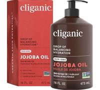 Cliganic Huile de Jojoba 100% Pur, 480ml - Huile pour cheveux & huile visage naturelle pres-sée à froid | Huile de base