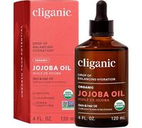 Cliganic Huile de Jojoba Bio 100% Pur, 120ml - Huile pour cheveux & huile visage naturelle pres-sée à froid | Huile de base - certifiée bio | Garantie Cliganic de 90 jours