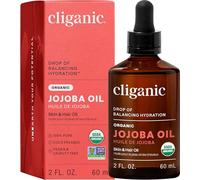 Cliganic Huile de Jojoba Bio 100% Pur, 60ml - Huile pour cheveux & huile visage naturelle pres-sée à froid | Huile de base - certifiée bio | Garantie Cliganic de 90 jours