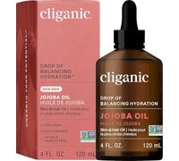 Cliganic Huile de jojoba sans OGM pour la peau, les cheveux et le visage (113,4 g) | 100 % pure, naturelle, pressée à froid non raffinée, sans hexane