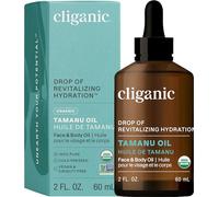 Cliganic Huile de tamanu biologique USDA, 100 % pure - Pour le visage, les cheveux et la peau | Pressée à froid naturelle, sans hexane
