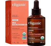 Cliganic Sea Buckthorn Huile bio 100 % pure pour peau et visage pressée à froid