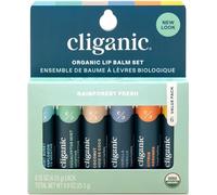 Cliganic USDA Baume à lèvres bio - 6 saveurs - Hydratant 100% naturel pour les lèvres craquelées et sèches