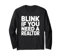 Clignez des Yeux si Vous Avez Besoin d'un Agent Immobilier - Funny Real Estate Agent Manche Longue