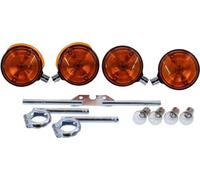 Clignotant avant + arrière, marque E + support de clignotant galvanisé pour Simson S51 S50